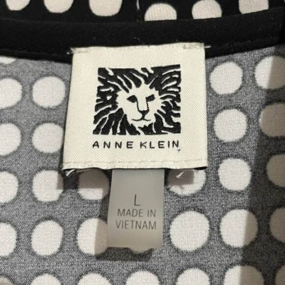 Anne Klein Sleeveless Polka Dot Blouse Women’s Size Large – Stretch Top - Picture 9 of 15